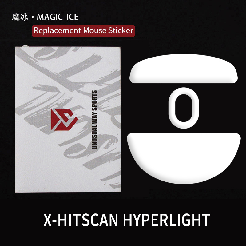 UnusualWaySports Mouse Skates Feet X Hitscan Hyperlight Cambered Surface PTFE Anti Collapse Magic Ice Black Silver Fox: Beige