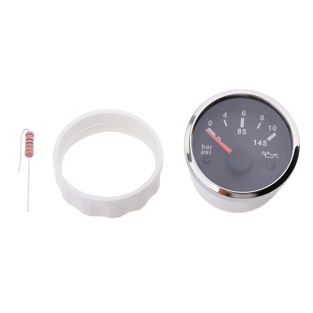 52mm Oil Pressure Gauge 12V 24V Part Of Universal Engine For Motorcycle Boat Sail Nautical Automobilo