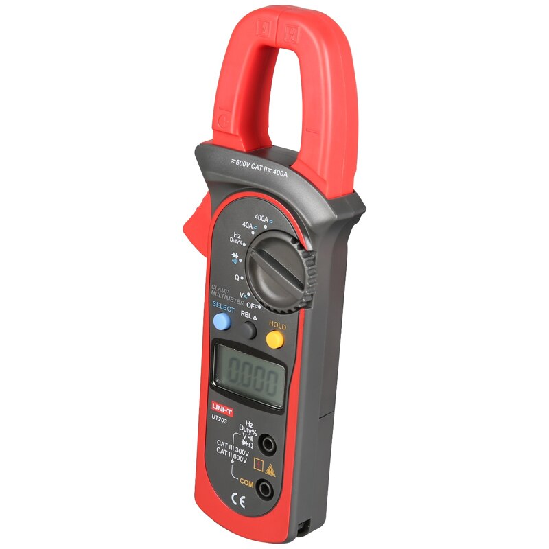 UNI-T UT203 UT 203 Digital Clamp Multimeter 3 3/4 Ohm DMM DC AC Current Voltmeter 40A/400A with 8 in 1 screwdriver