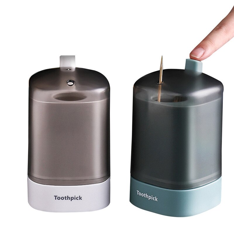Automatic Toothpick Box Portable Transparent Window Pop-up Toothpick Container