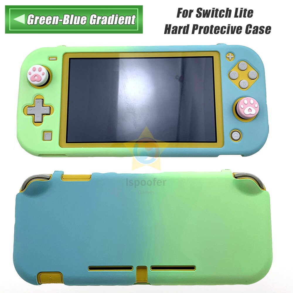 Cute Pink For Nintend Switch Protective Case Animal Crossing Console Storage Bag for Nintendo Switch Lite Accessories Thumb Grip: Lite Case w Caps B