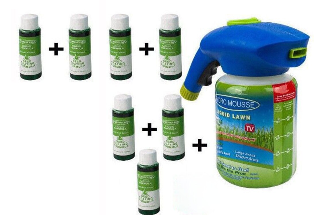 Neue Garten Samen Sprayer Kombination Flüssigkeit Rasen Samen Sprinkler System Gras Kunststoff Samen Sprayer Gießkanne Schnelle Einfach Spritzen: 7pcs X 1Sprayer