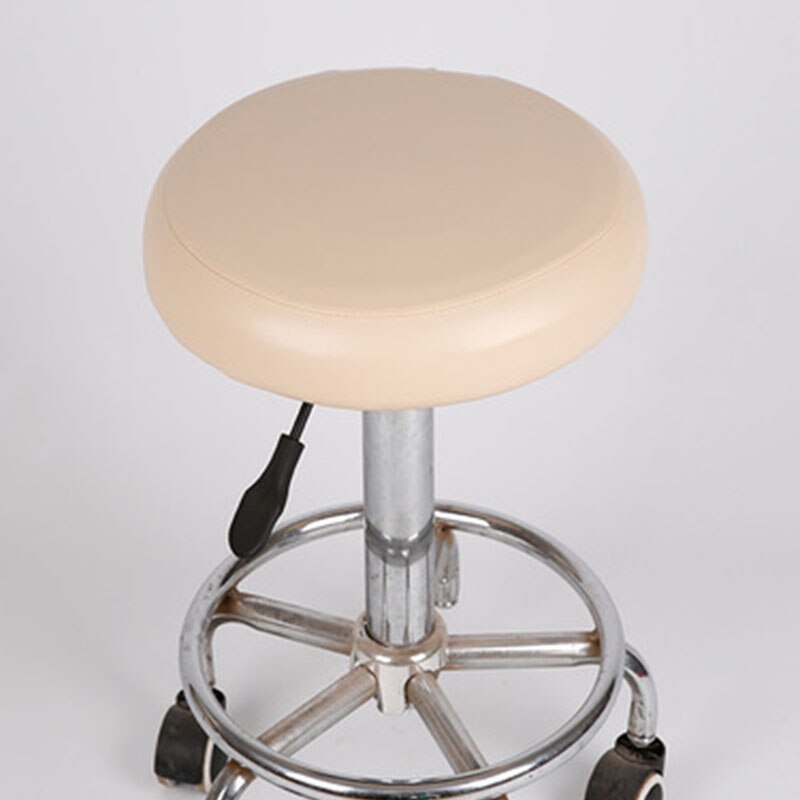 Housse de chaise en cuir PU, couvre-tabouret de Bar rond, en tissu coton, pour dentiste, Salon de beauté