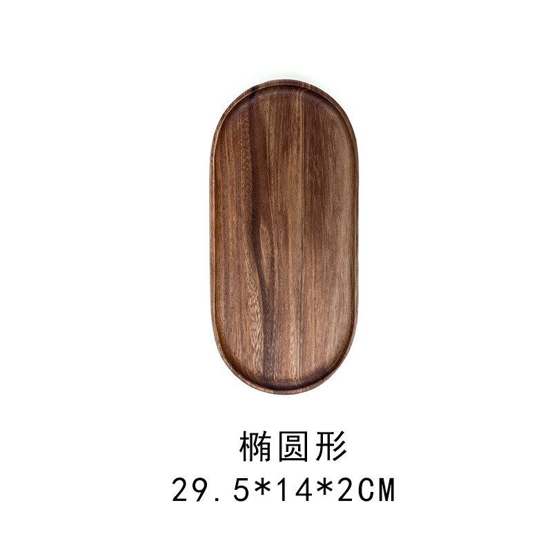 Whole Wood lovesickness Wood Irregular Oval Solid Wood Pan Plate Fruit Dishes Saucer Tea Tray Dessert Dinner Plate Tableware Set: 29.5cm14cm