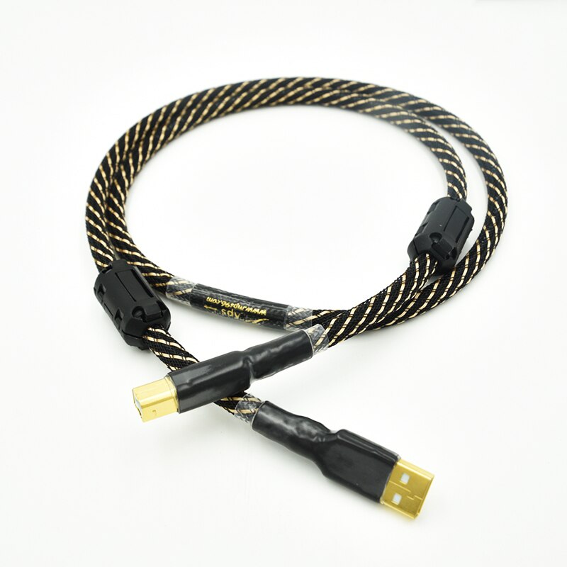Hifi Usb Kabel Type A Naar Type B Male Naar Male Usb 2.0 Hifi Datalijnen Audio Cabl voor Decoder Geluidskaart Dac Printer