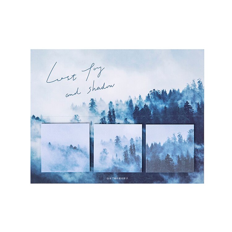 SKYISLE 16 Designs 60pcs Fantasy Sky Cloud Moonlight Memo Pad Deco Sticky Notes Notepad Diary Self-Stick Note Memo Pad: O