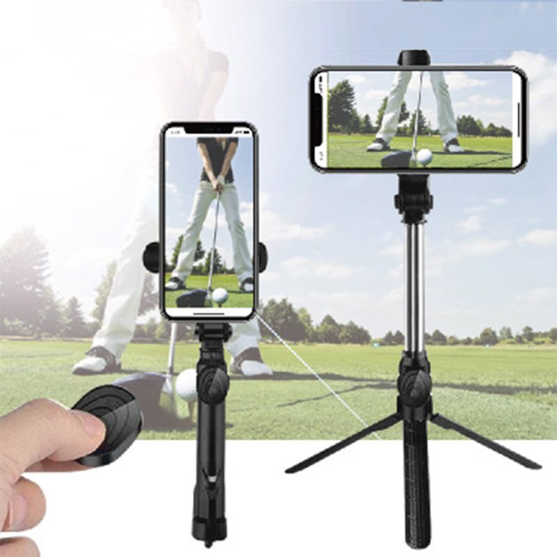 Tripod Golf Swing Holder Recorder Bluetooth Selfie Stick Cell Phone Clip Holder Mini Extendable Multifunction Wireless