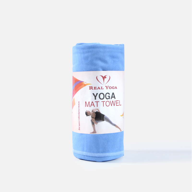 Asciugamano yoga in pile a doppio strato in microfibra, ad asciugatura rapida e piacevole assorbimento del sudore: Blu profondo