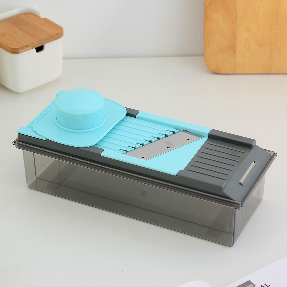 Damast handmatige groenterasp met 6 functies voor aardappel wortel draadvormige reep kaasschaaf fruitpers mandoline silcer