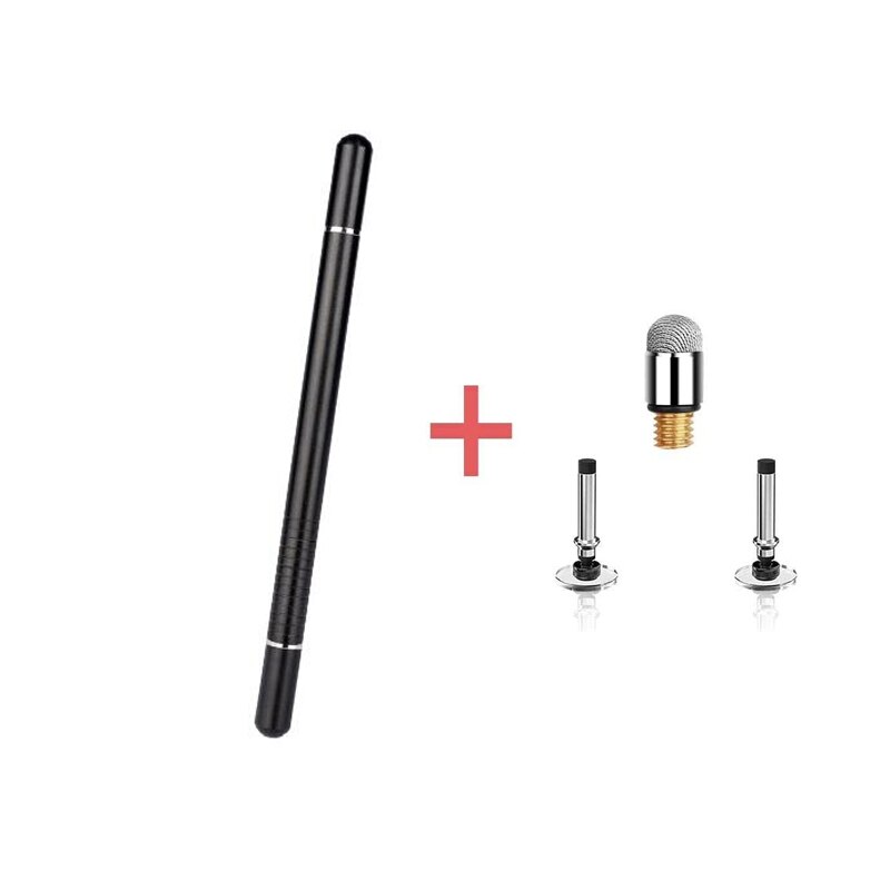 2 in 1 Stylus Drawing Tablet Pens Capacitive Screen Caneta Touch Pen for Mobile Android Phone Smart Pencil Accessories Newest: Black With Head