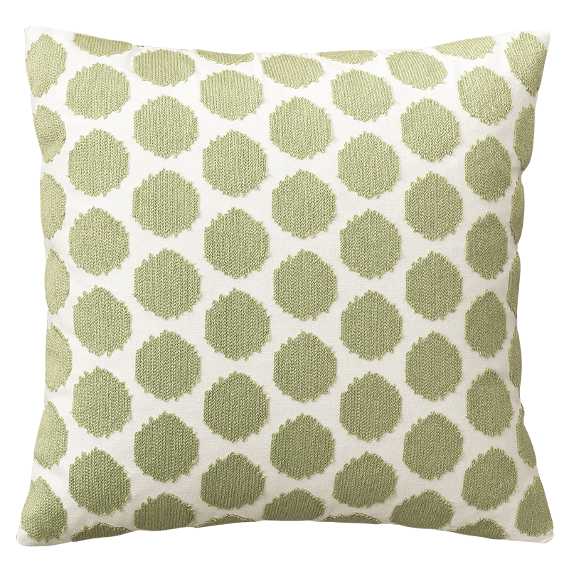 Keltainen harmaa vihreä pistekangas kirjonta tyynynpäällinen abstrakti geometrinen tyynynpäällinen kodin koristeellinen tyynyliina 45 x 45cm