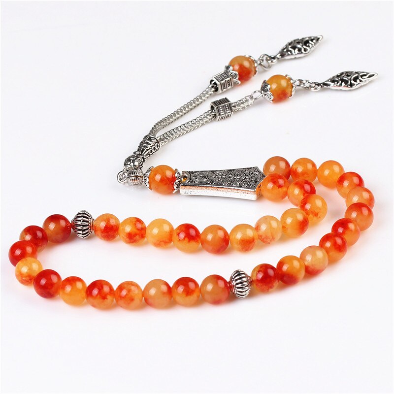 Losheren Tasbih Turkse Steen Gebed 33 Beads Cadeau Voor Ramadan Tesbih Armband Islam Man Moslim Rozenkrans Misbaha