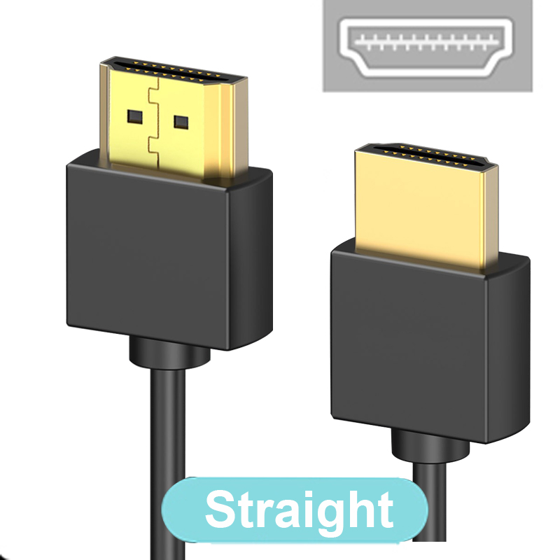 Canfon HD-Kabel, 90-Grad-Winkelbiegung, Hochgeschwindigkeits-HDMI-4K-Videokabel, 2,0–18 Gbit/s, 4K bei 60 Hz, UHD, kompatibel mit TV/PC/Spielekonsole: Brown / 1,9 mt