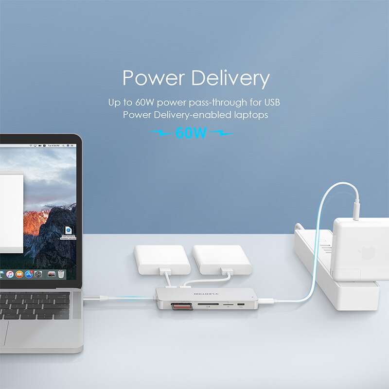 Thunderbolt 3 Dock Usb Type C Naar Hdmi Hub Adapter Voor Macbook Samsung Dex Galaxy S10/S9 USB-C Converter sd/Tf Card Readers