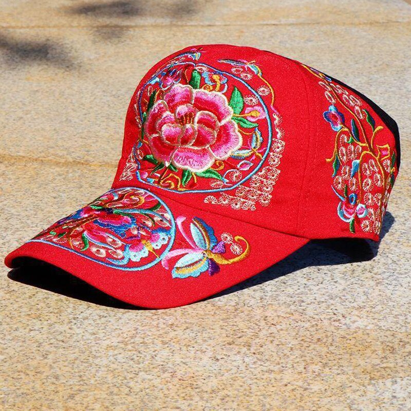 Etnisk stil forår sommer broderi baseball kasket dekoration hat motorhjelm top kasket mænds kasket kvindelig hat menneskelig hat panama hat