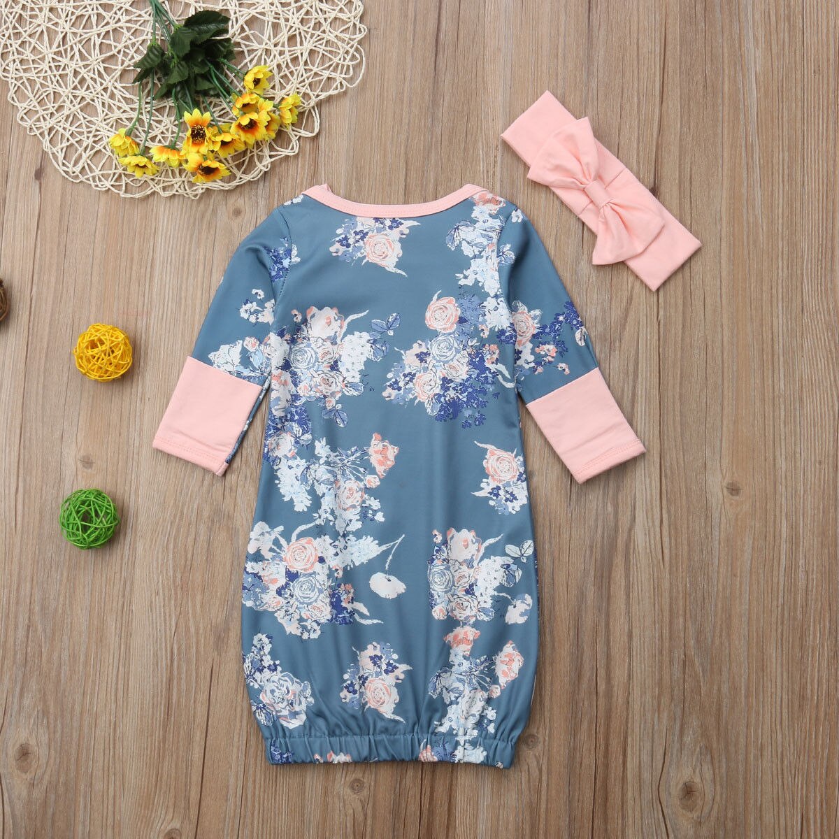 Bebê infantil floral swaddle cobertor macio dormir swaddle musselina envoltório + bandana roupas do bebê