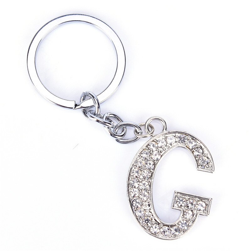 Crystal Rhinestone Alfabet Sleutelhanger Beginletter Sleutelhanger Keten Unisex Sleutelhanger Letters: G