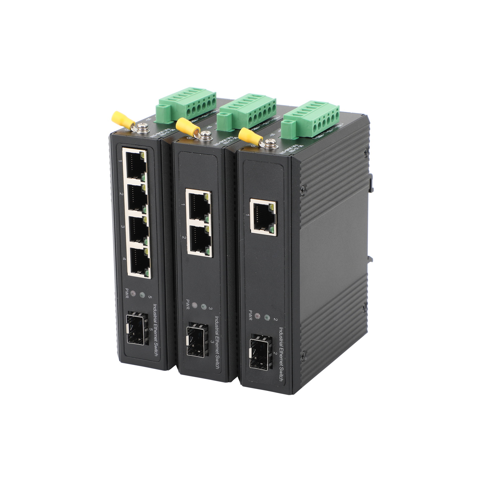 1PCS 100M/1000M SFP Industrial Converter 1 SFP to 1/2/4 POE Transceiver 10/100/1000M Fiber Optic Switch Industrial Network