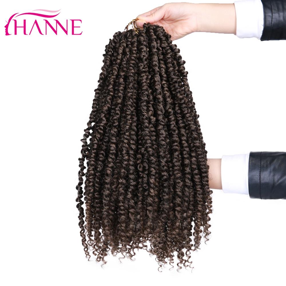 HANNE Crochet Passion Twist 24 Strands in One Hair Black/Brown Extensions Synthetic Hair For Women