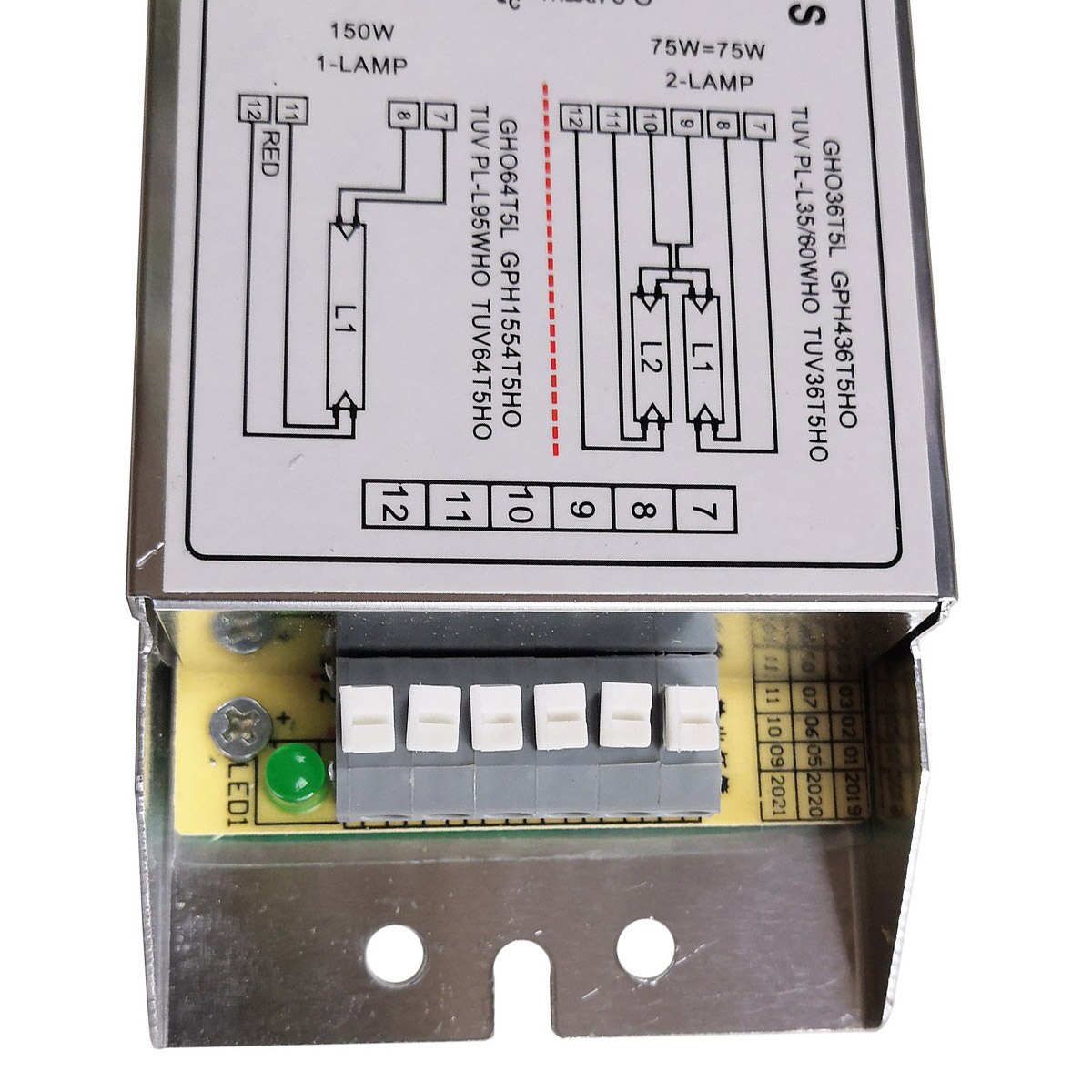 Uv-lampe elektroniske forkoblinger 230v belysningsballast til 2 lamper 2 x 35w-75w eller 1 lampe 1 x 95-150w ph6-800-150w