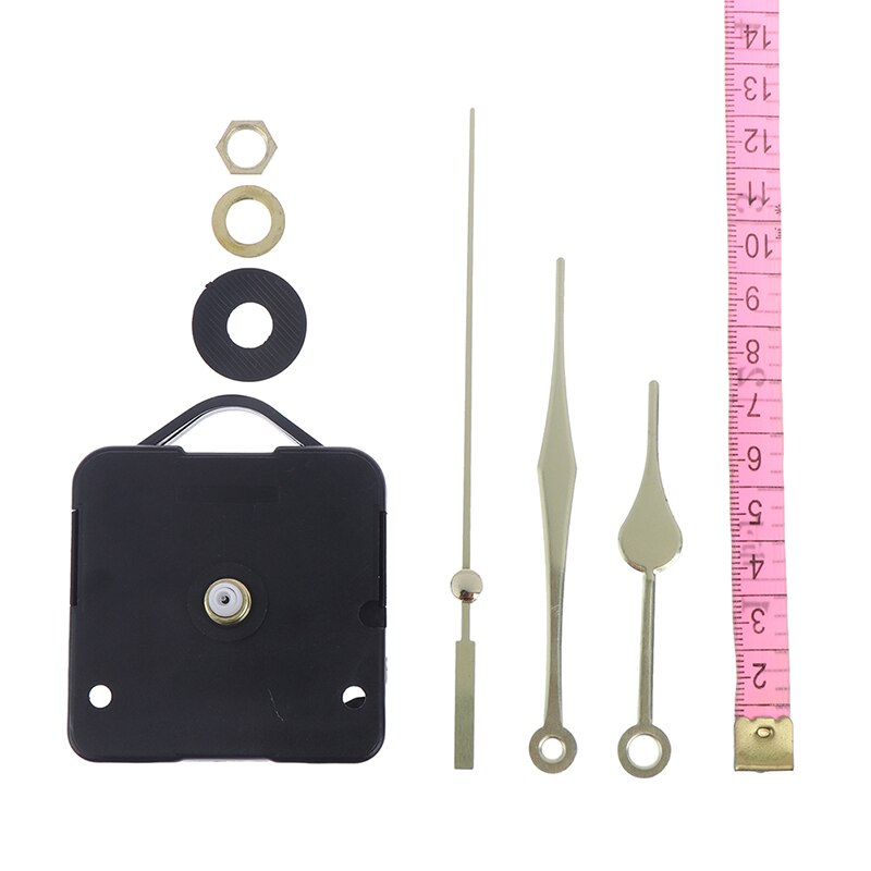 Diy klok holle hart metalen textuur wandklok retro wandklok uurwerk accessoires zwarte wijzers reparatieset