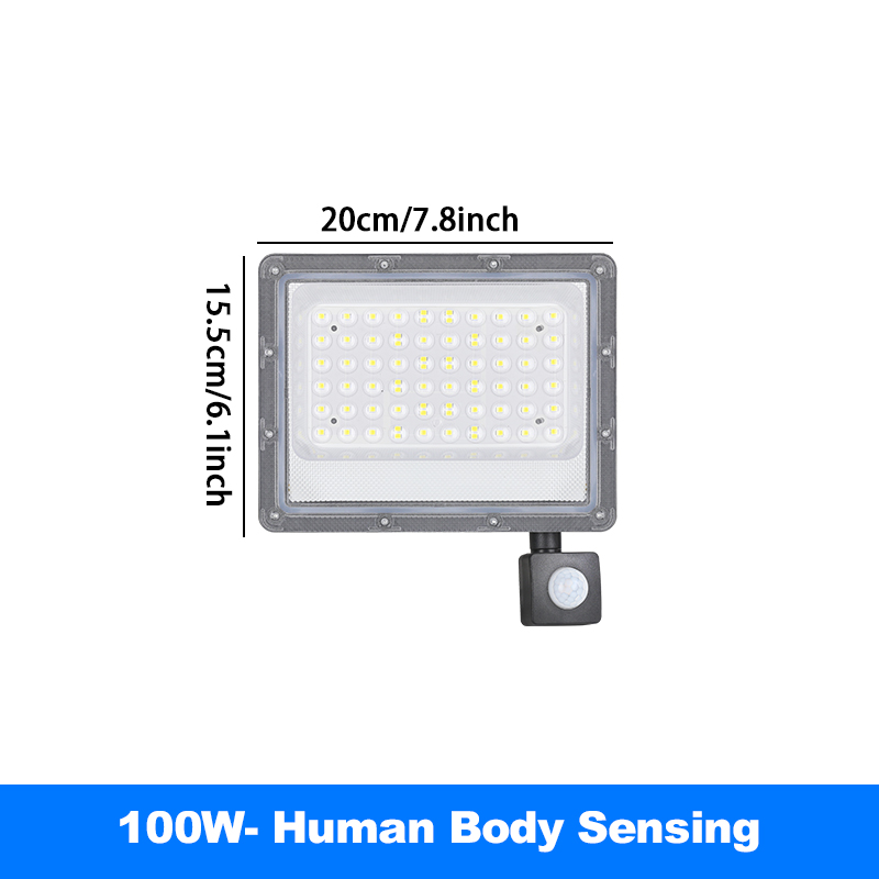 Luz de inundación LED para exteriores 500W 300W 200W 220V Sensor de movimiento foco impermeable iluminación de jardín reflector de paisaje lámpara de calle: YELLOW