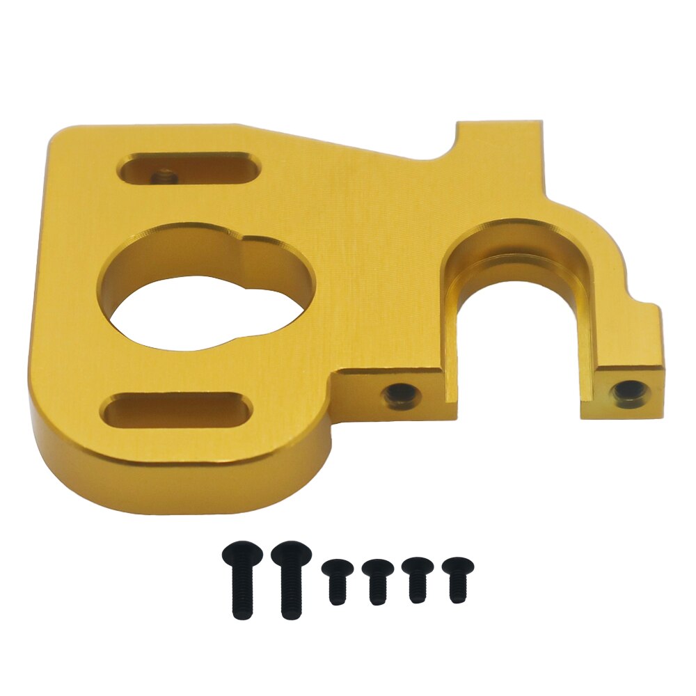 Legering Gefreesd Verstelbare Motor Mount Voor Rc Hobby Model Auto 1-14 Wltoys 144001 Buggy Optie Onderdelen Hop-ups Deel: yellow