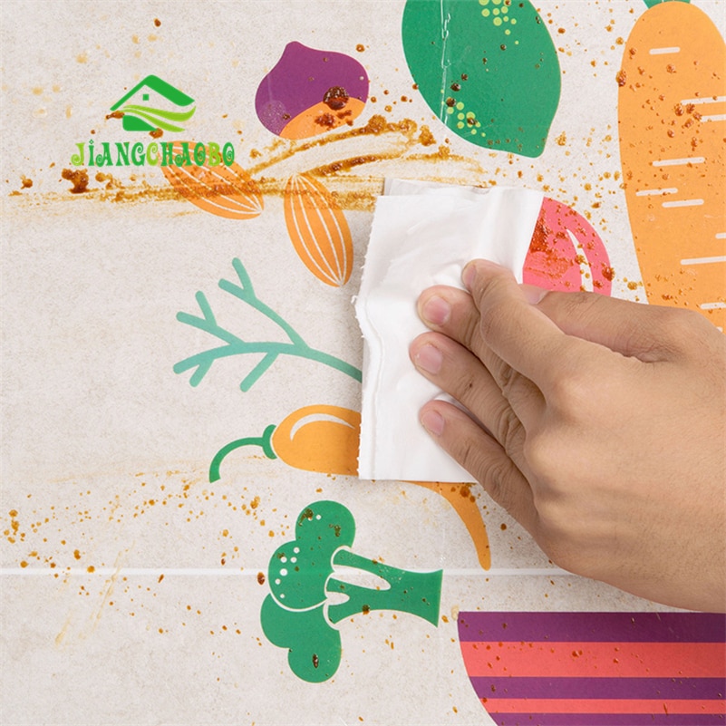 Transparent Self-adhesive Paper Stove High Temperature Resistant Oil Paste Kitchen Tile Oil Waterproof Stickers Fume Wall Sticke