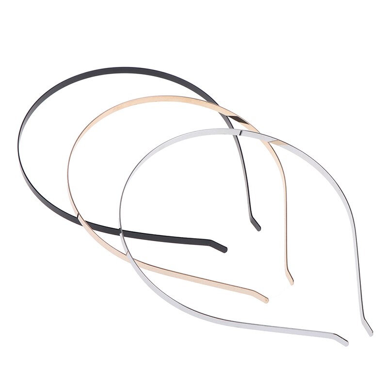 3 Kleuren Plain Metal Haarband Decoratieve Metalen Hoofdband Voor Meisjes Haar Band Diy Craft Haar Hoepel