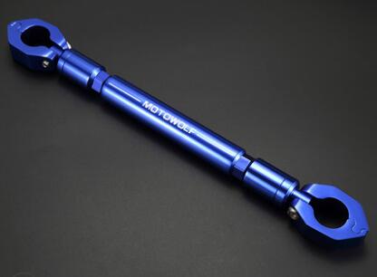 Multi-function motorcycle handlebar crossbar with clock/compass General motocross Aluminum alloy CNC balance handlebar crossbar: Blue