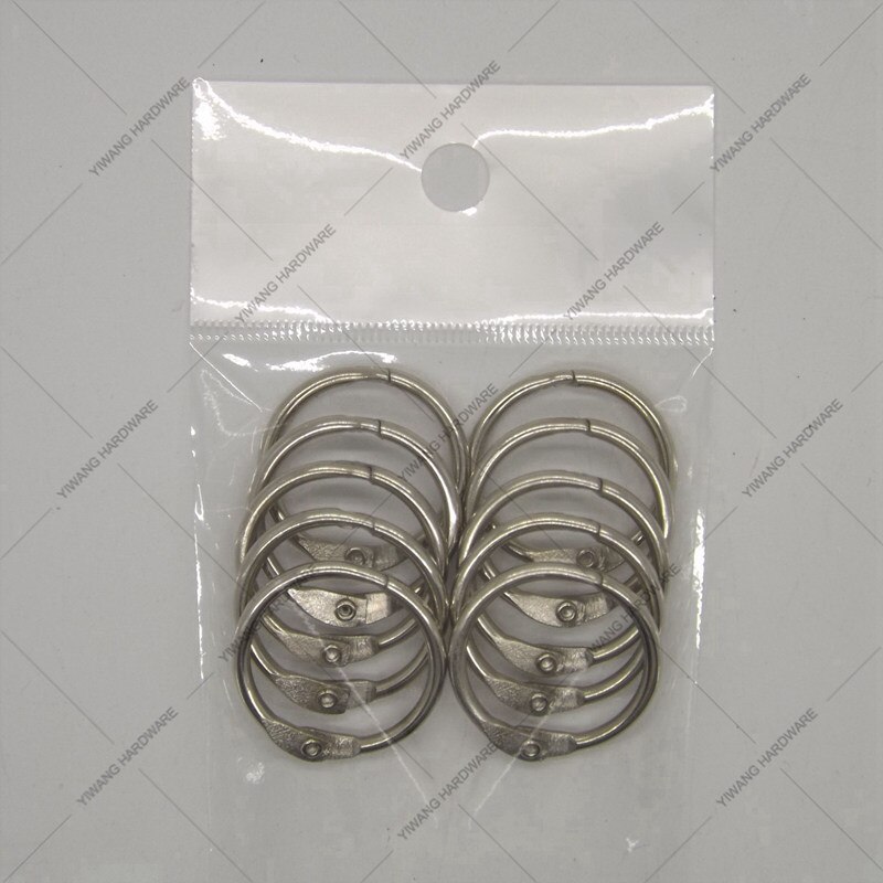 Fabrikant direct 10 stks/pakket sales goed sleutelhanger opknoping ring kalender cirkel vernikkelen office binder ring