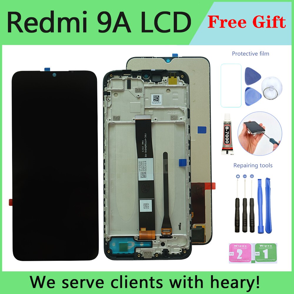Original LCD For Xiaomi Redmi 9A LCD With Frame Display Touch Screen For Redmi9A LCD Display Screen Assembly Digitizer
