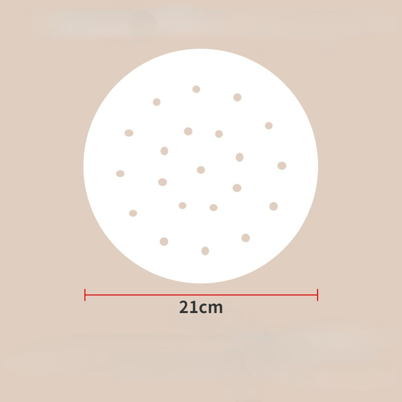 Papier de cuisson antiadhésif jetable pour friteuse à Air, 50 pièces, 18/19/20/21/22/23cm, ustensiles de cuisine: 50PCS-21cm-With Hole