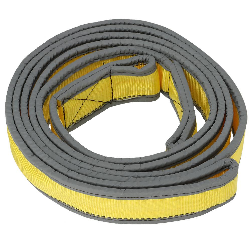 4M 8 Tons High Strength Car Trailer Towing Rope Recovery Tow Strap with U-shape Hooks Flat Sling Rope For Car Truck Trailer SUV
