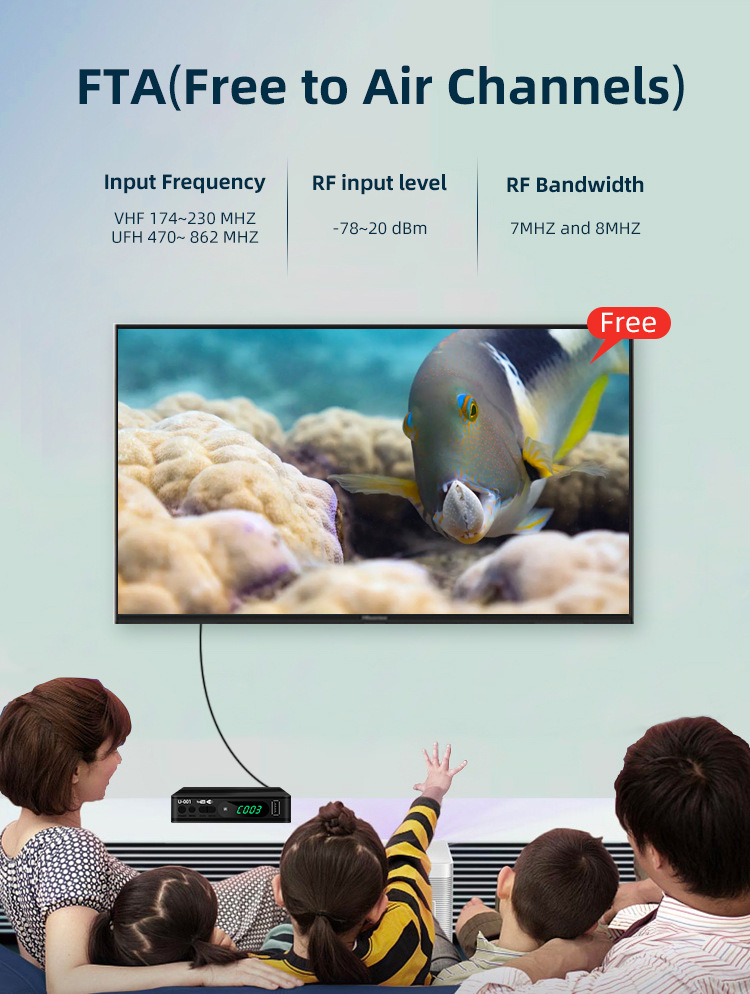 Sintonizador de TV DVBT2 Israel compatible con receptor terrestre HD hebreo 1080P H.264 caja convertidora Digital para Ucrania/Indonesia/África