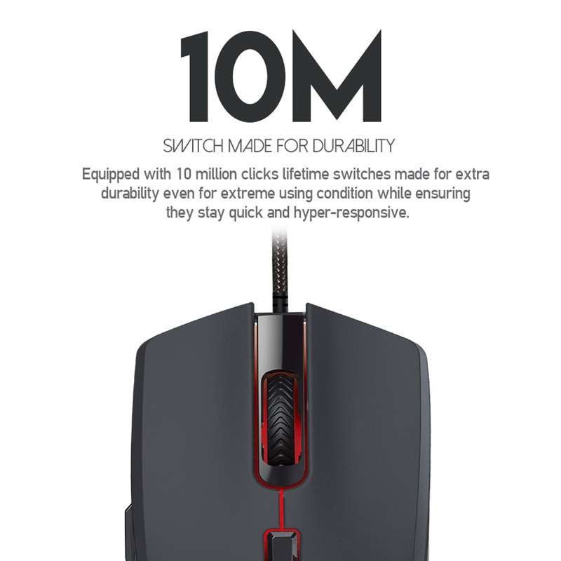 FANTECH VX7 Gaming Mouse Wired 8000 DPI Ergonomic Mouse USB With RGB Backlit 6 Programmable Buttons For Computer Gamer Mice