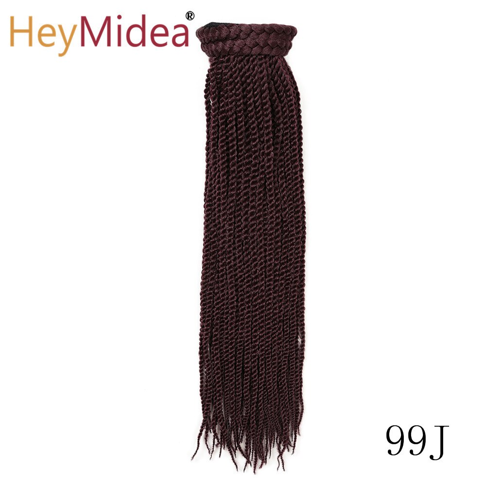 Braided Drawstring Ponytail 20''Box Braids Ponytail Bun Clip-in Afro Natural Ponytail Crochet Braided Hair Extensions for Woman: 99J