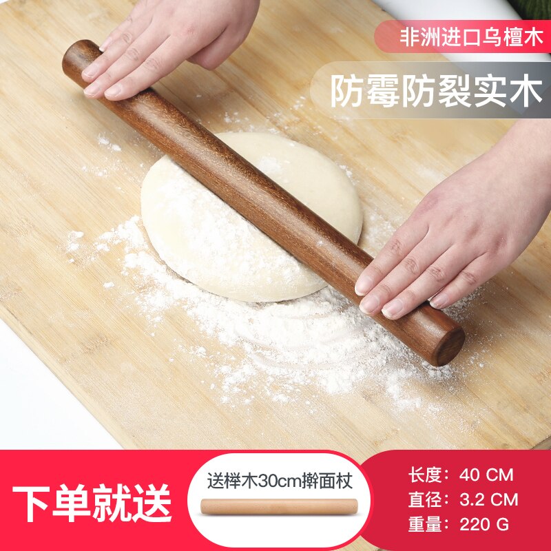 Embossed Rolling Pin Baking Cookie Roll Reindeer Cake Long Rolling Pin Baking Cookies Noodle Biscuit Fondant GG50gm: 3
