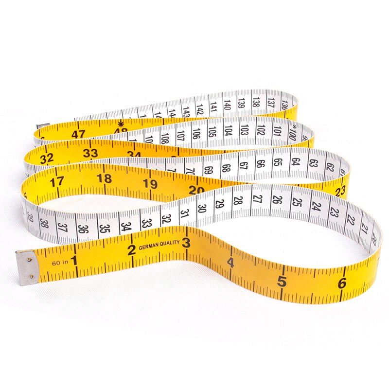 Meting Tape Kleermakers In Centimeter En Inch Duurzaam Body Meten Ruler Kleermaker Meetlint Geel Blauw Roze: Yellow