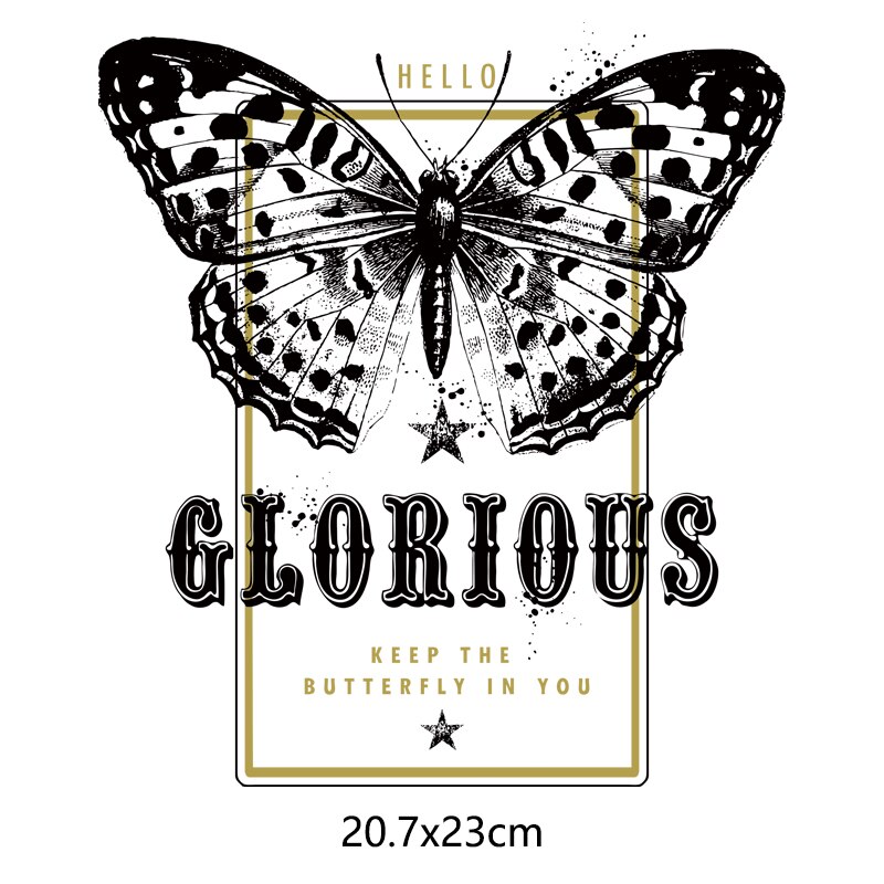 Nowe naszywki na odzież naklejka termiczna na ubrania motyl żelazko na plastry naklejki na bluzę dżinsowa Diy przenikania ciepła