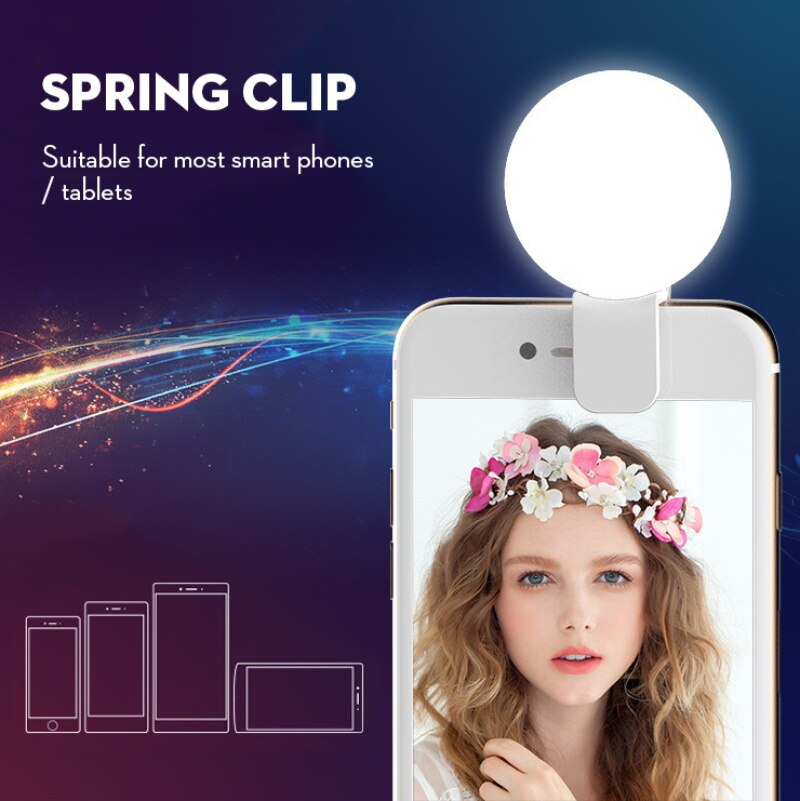 Selfie Ring Licht Für Fotografie praktisch objektiv Selfie Ring Licht Wiederaufladbare 9 LED Dimmbare Clip Mini Lichter Kamera Telefon