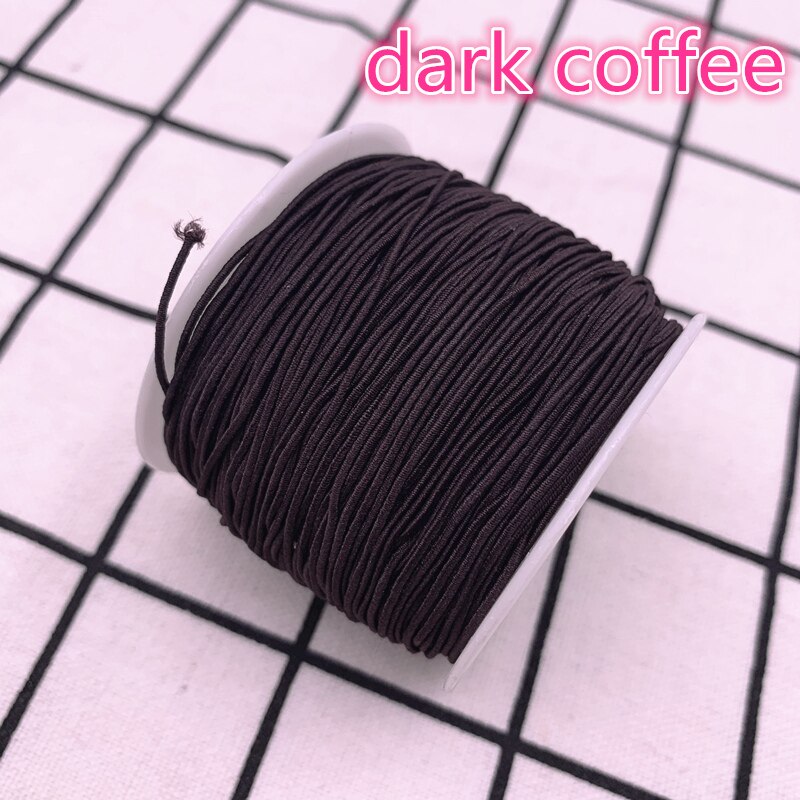 1,0mm 10 yardas/lote banda elástica redonda de alta elasticidad cordón elástico accesorios de costura Diy: Violeta