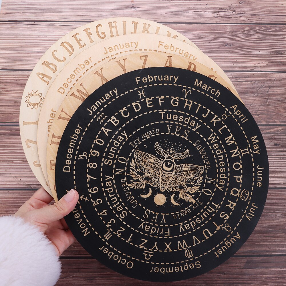 Houten Slice Slinger Board Met Sterren Zon Maan Voor Waarzeggerij Message Board Houten Hanger Pendulum Wall Art Home Decor