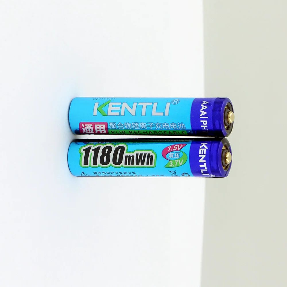 1.5V lithium polymer battery rechargeable AAA battery KENTLI lithium ion batteries 1180mWh