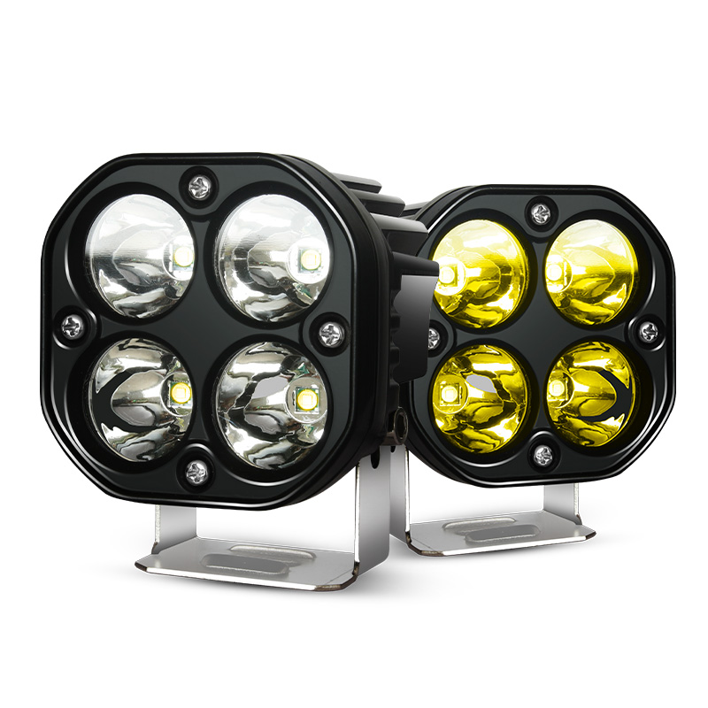 Foco Led de 3 "y 40W, luces para correr, faros delanteros cuadrados impermeables, luces antiniebla blancas/amarillas para coche, motocicleta, SUV, ATV, camión