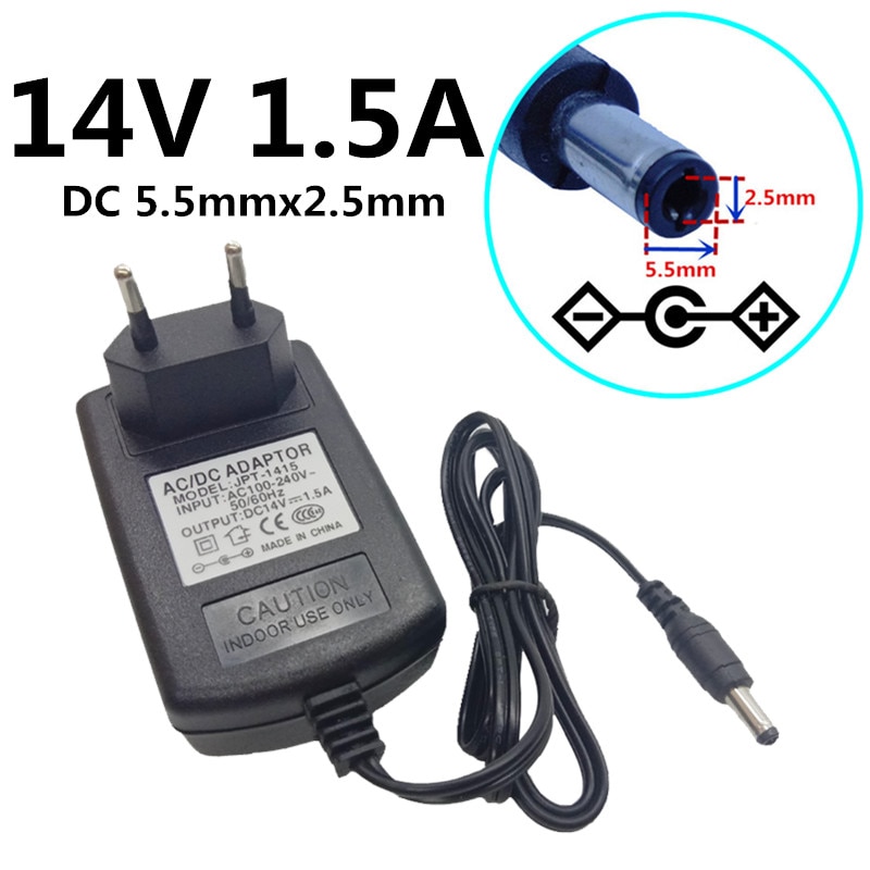 14V1.5A Ac 100-240V Naar Dc 14V 1.5A Ac/Dc Adapter Schakelaar Voeding Converter Adapter us Au Uk Eu Plug 5.5*2.5Mm Dc 5.5*2.1Mm