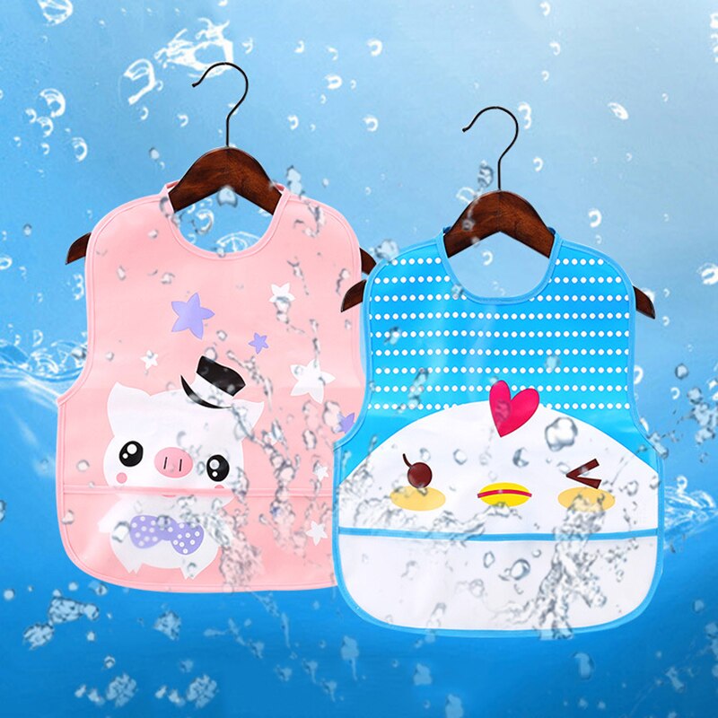 Wasserdicht Baby Lätzchen Karikatur freundlicher Schürze Baby Mädchen Junge Einstellbare Lätzchen Spuck Tuch Baby Fütterung Kittel Zubehör