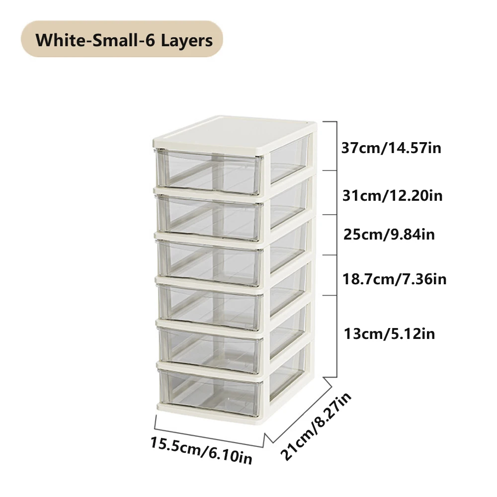 2-6 Layers small Desktop Storage Box with Drawer Heightened Table Organizer Plastic Office storage cabinet for home Stationery: MULTI