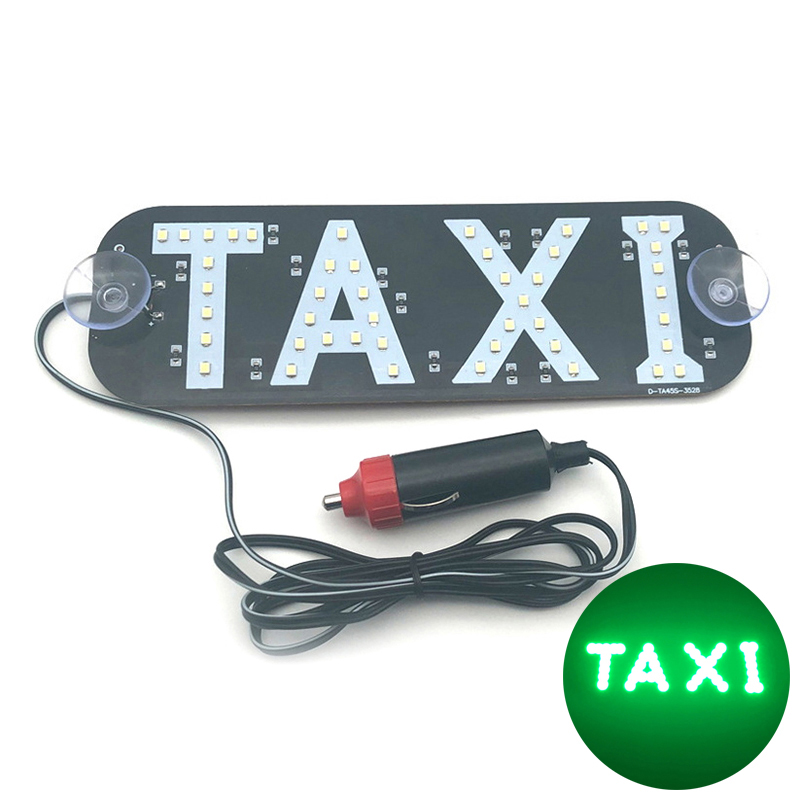 Panel de luz indicadora LED para Taxi, señal de advertencia, encendedor de cigarrillos con ventosa, Faro de señal, luz de Taxi, DC12V: changeable