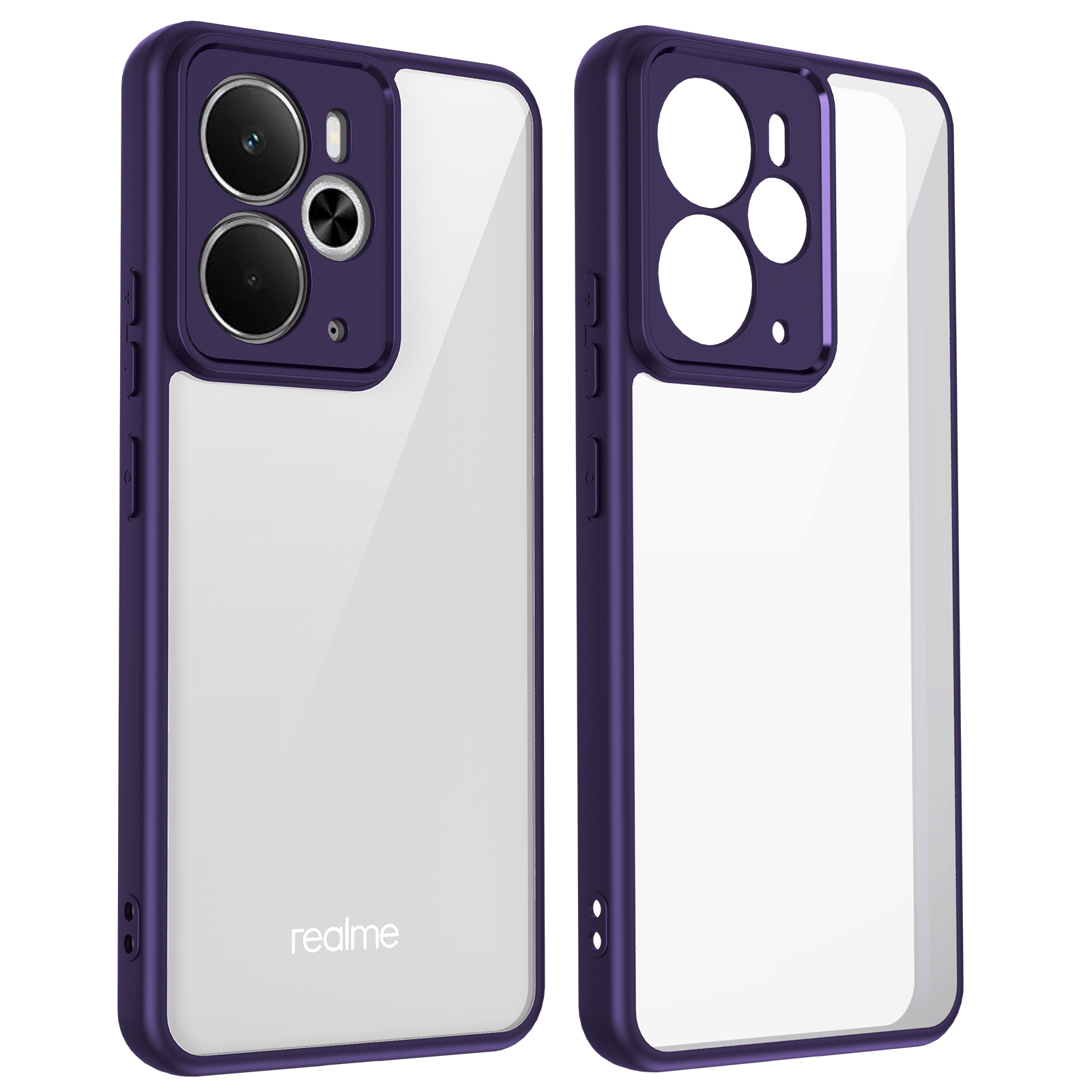 Clear Shockproof Phone Case For Realme 14 5G Hard Acrylic Back Protection Cover For Realme 14T 5G Case: Wood / Trans-dark Pink